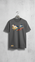 T-shirt Cotone Spazzolato Grafica Neon
